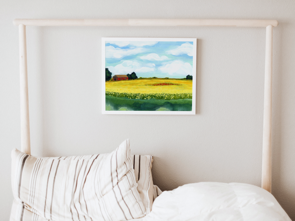 "Swedish Rapeseed Fields" Horizontal Fine Art Print - Jordan McDowell - art print - painting - home decor