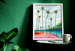 Tropics 010 Vertical Landscape Canvas Art Print