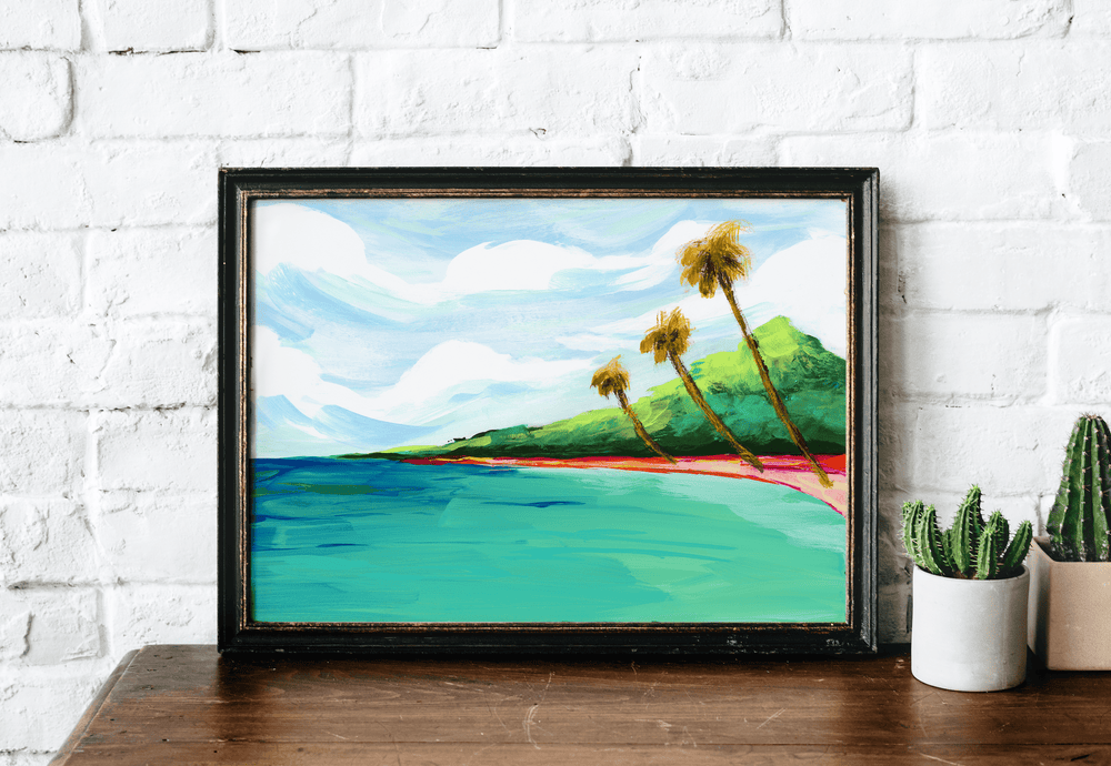 Tropics 002 Horizontal Landscape Canvas Art Print