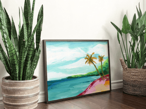Tropics 008 Horizontal Landscape Canvas Art Print