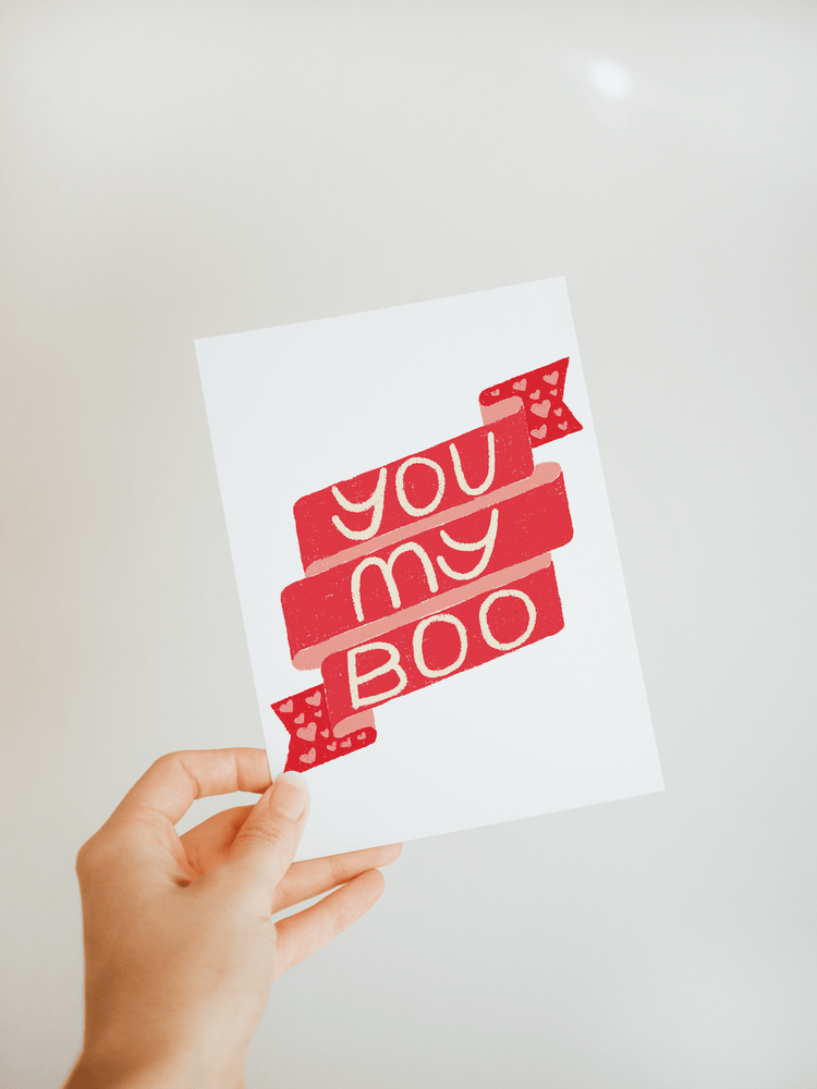 "You My Boo" Greeting Card - Jordan McDowell - art print - painting - home decor
