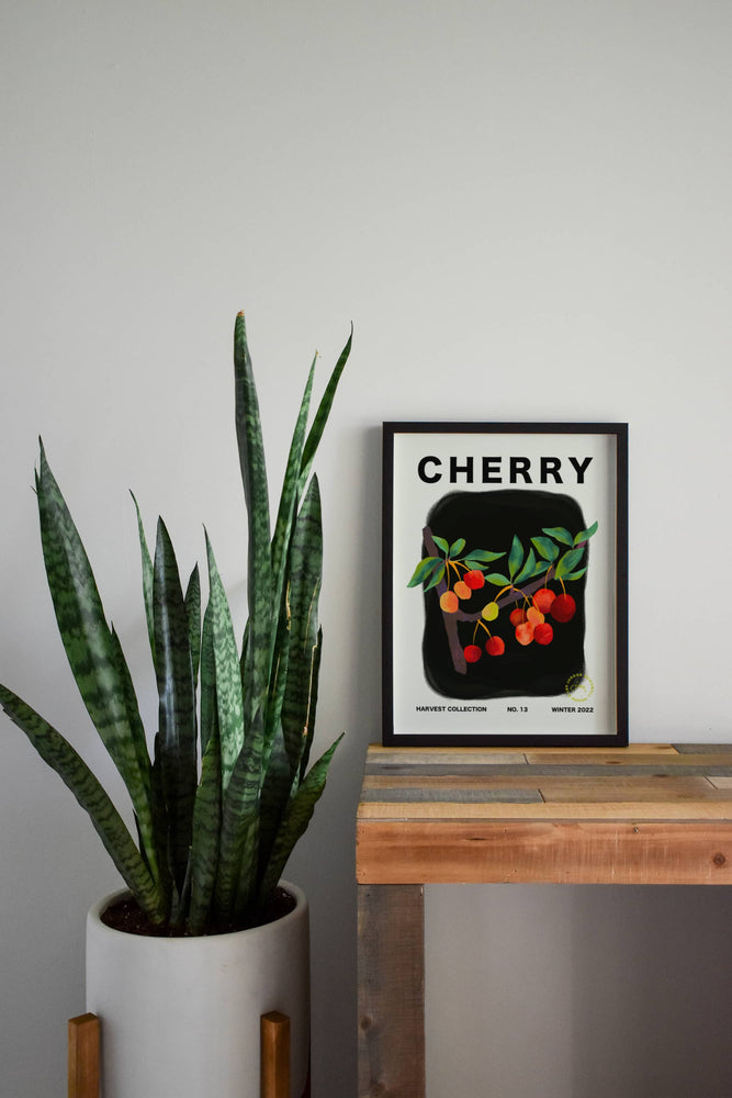 Cherry Vertical Art Print - Jordan McDowell - art print - painting - home decor