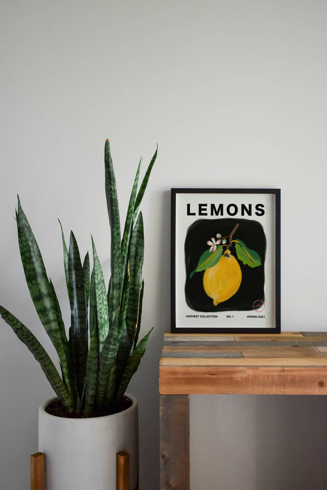 
            
                Load image into Gallery viewer, Lemons Vertical Art Print - Jordan McDowell - art print - painting - home decor
            
        