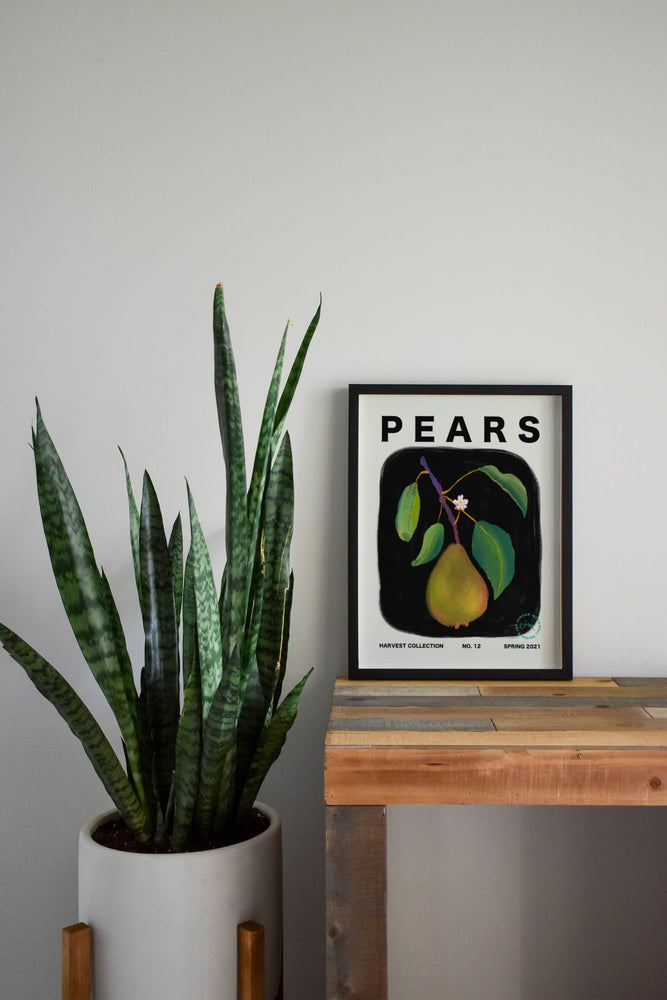 Pears Vertical Art Print - Jordan McDowell - art print - painting - home decor