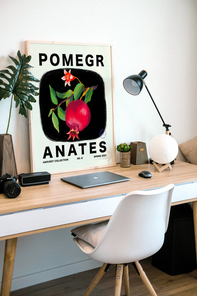 
            
                Load image into Gallery viewer, Pomegranates Vertical Art Print - Jordan McDowell - art print - painting - home decor
            
        