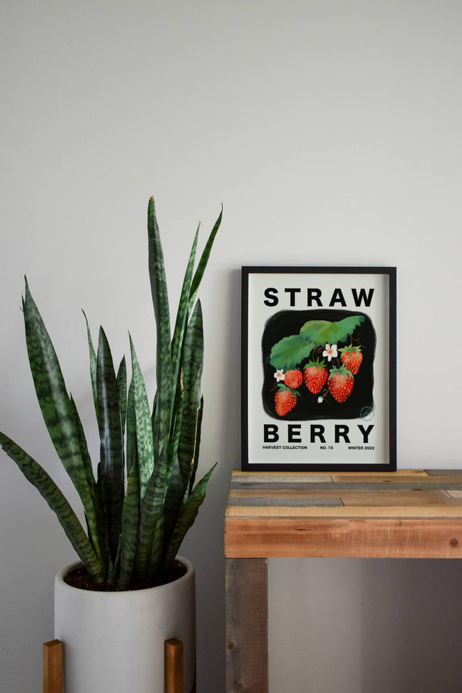 
            
                Load image into Gallery viewer, Strawberry Vertical Art Print - Jordan McDowell - art print - painting - home decor
            
        
