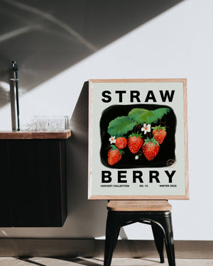 
            
                Load image into Gallery viewer, Strawberry Vertical Art Print - Jordan McDowell - art print - painting - home decor
            
        